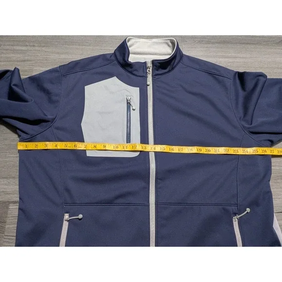 Peter Millar Men's Navy Blue Galeforce Performance Full Zip Jacket Size 2XL - Picture 5 of 8